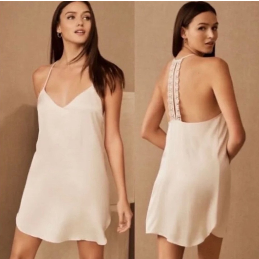 BHLDN Anthropologie Anett Chemise Size small s Nightgown Ivory